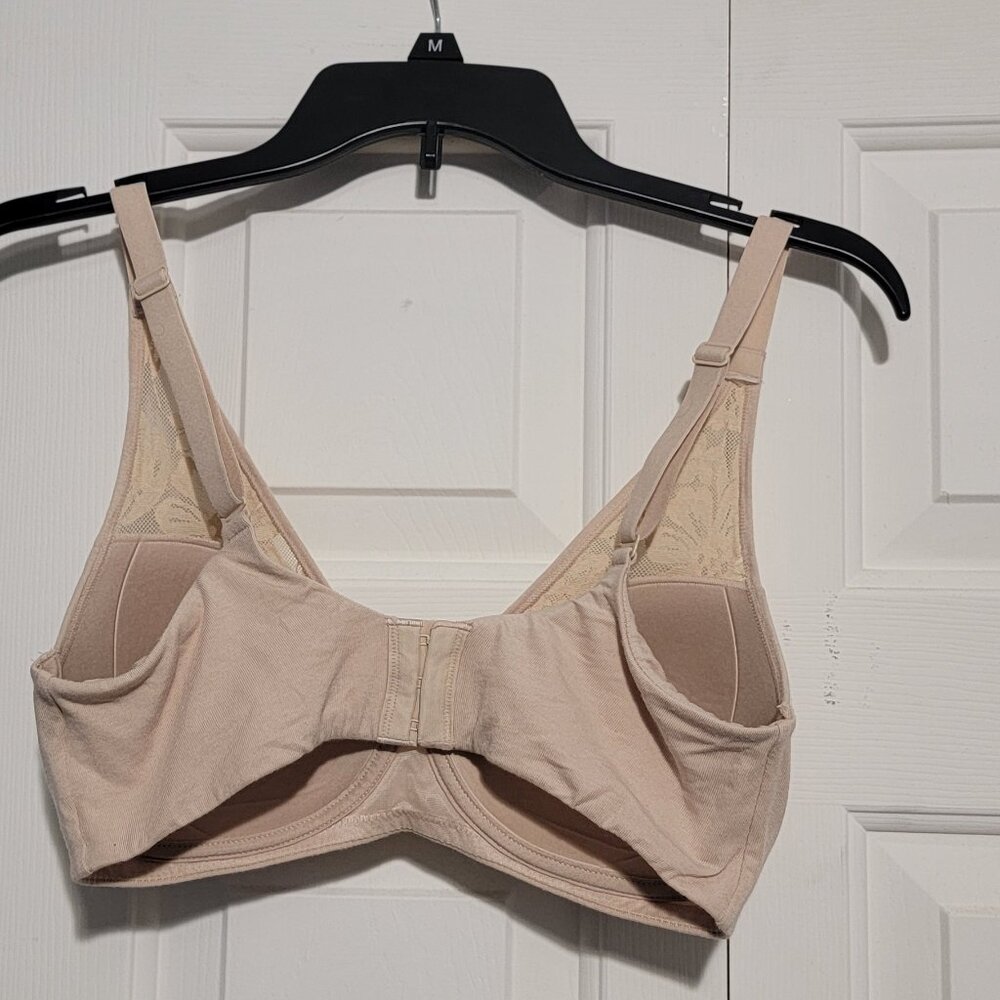 Bali Breathe Wireless T-Shirt Bra, Small, Almond - Picture 2 of 6